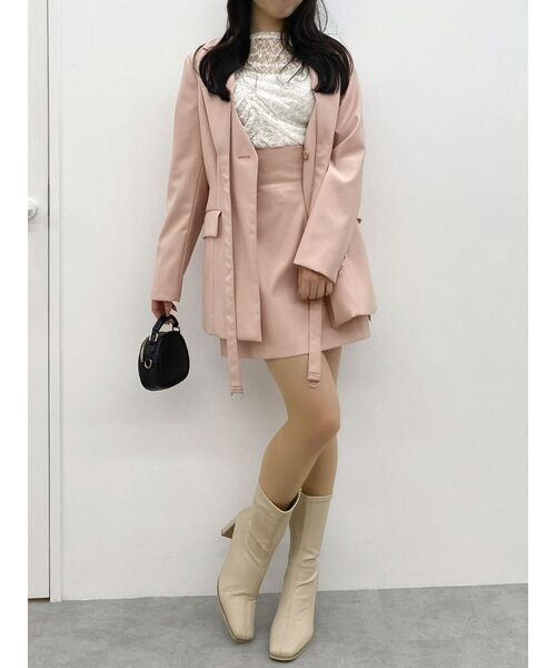 dazzlin(ダズリン)の「【セットアップ対応】シングルテーラードジャケット(テーラードジャケット・レディース・アイボリー/ブラウン/オフホワイト/ピンク/チャコールグレー・FREE)」の21枚目の写真