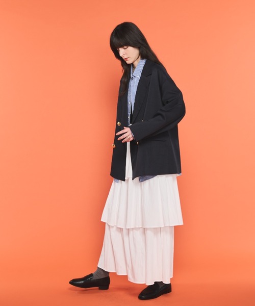 Shelly island（シェリーアイランド）の「ゴールドボタンテーラードジャケット（テーラードジャケット・レディース・ネイビー/グレー・FREE）」の21枚目の写真