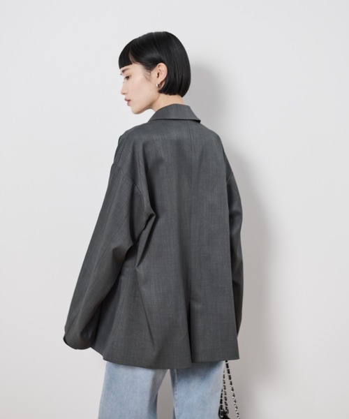 Shelly island（シェリーアイランド）の「ゴールドボタンテーラードジャケット（テーラードジャケット・レディース・ネイビー/グレー・FREE）」の9枚目の写真