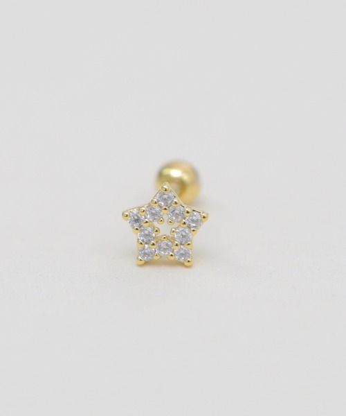 LINFA (リンファ)の「片耳用 サージカルステンレス ビジュースターピアス(ピアス(片耳用)・レディース・ピンクゴールド/シルバー/ゴールド・FREE)」の3枚目の写真