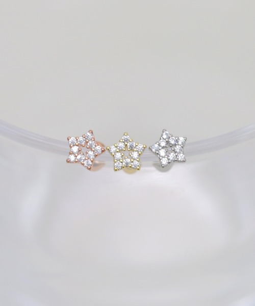 LINFA (リンファ)の「片耳用 サージカルステンレス ビジュースターピアス(ピアス(片耳用)・レディース・ピンクゴールド/シルバー/ゴールド・FREE)」の10枚目の写真