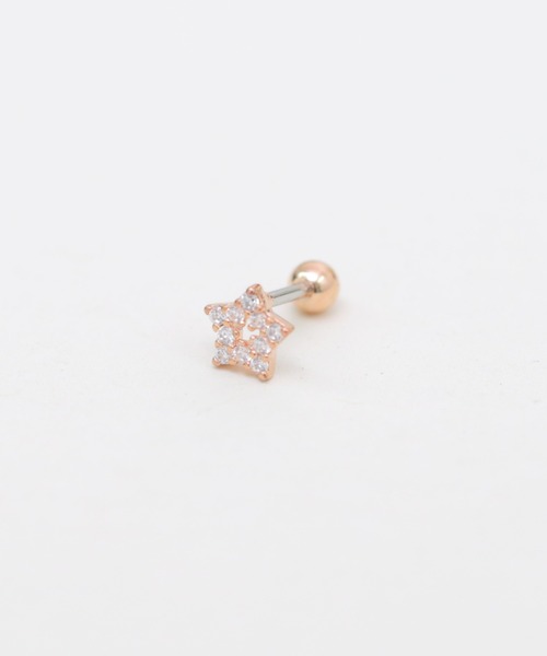 LINFA (リンファ)の「片耳用 サージカルステンレス ビジュースターピアス(ピアス(片耳用)・レディース・ピンクゴールド/シルバー/ゴールド・FREE)」の11枚目の写真