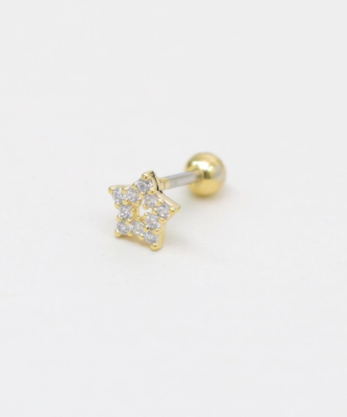 LINFA (リンファ)の「片耳用 サージカルステンレス ビジュースターピアス(ピアス(片耳用)・レディース・ピンクゴールド/シルバー/ゴールド・FREE)」の13枚目の写真