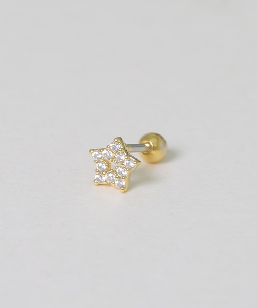 LINFA (リンファ)の「片耳用 サージカルステンレス ビジュースターピアス(ピアス(片耳用)・レディース・ピンクゴールド/シルバー/ゴールド・FREE)」の17枚目の写真