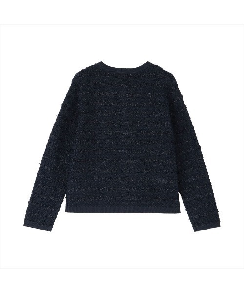 TOKYO SHIRTS（トウキョウシャツ）の「レディース異素材ラメニットジャケット（ニット/セーター・レディース・ナチュラル/ネイビー・M/L）」の13枚目の写真