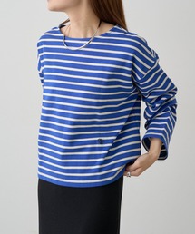 PUAL CE CIN | ボーダーショートカットソー(Tシャツ/カットソー)