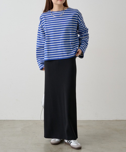 PUAL CE CIN（ピュアルセシン）の「ボーダーショートカットソー（Tシャツ/カットソー・レディース・ブルー/ネイビー/レッド・FREE）」の20枚目の写真