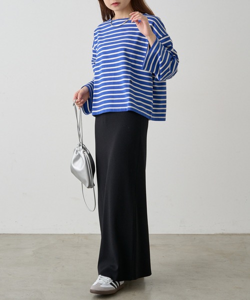 PUAL CE CIN（ピュアルセシン）の「ボーダーショートカットソー（Tシャツ/カットソー・レディース・ブルー/ネイビー/レッド・FREE）」の19枚目の写真