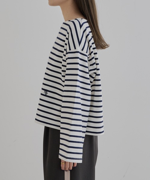 PUAL CE CIN（ピュアルセシン）の「ボーダーショートカットソー（Tシャツ/カットソー・レディース・ブルー/ネイビー/レッド・FREE）」の16枚目の写真