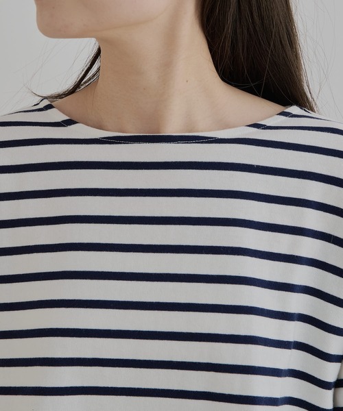 PUAL CE CIN（ピュアルセシン）の「ボーダーショートカットソー（Tシャツ/カットソー・レディース・ブルー/ネイビー/レッド・FREE）」の14枚目の写真