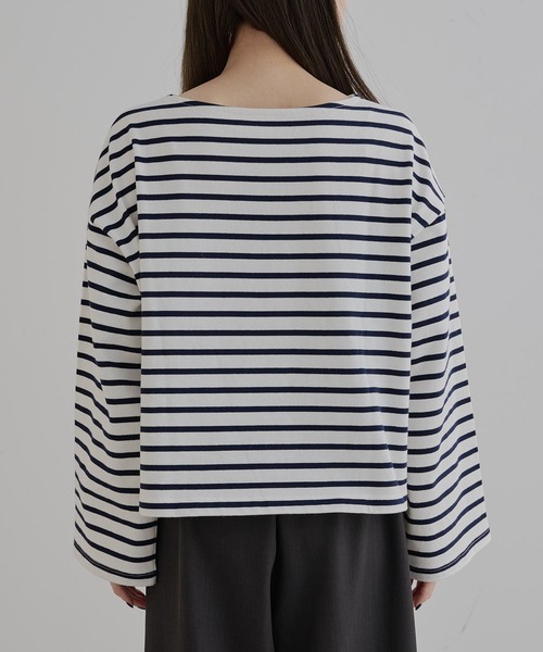 PUAL CE CIN（ピュアルセシン）の「ボーダーショートカットソー（Tシャツ/カットソー・レディース・ブルー/ネイビー/レッド・FREE）」の15枚目の写真