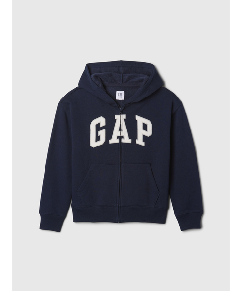 GAP（ギャップ）の「リラックス GAPロゴ ジップアップパーカー (キッズ)（パーカー・キッズ・ネイビー/レッド・120cm/160cm/110cm/140cm/150cm/130cm）」の2枚目の写真