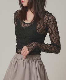 AO2 | Sheer Lace Tops / シア―レーストップス(Tシャツ/カットソー)