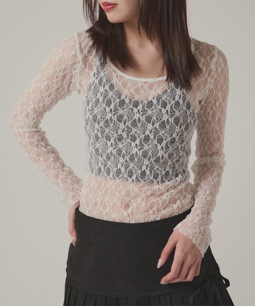 Sheer Lace Tops / シア―レーストップス（Tシャツ/カットソー