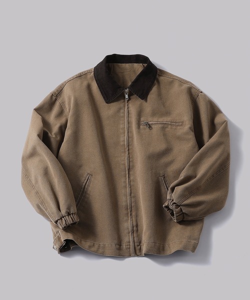 TOBEE（トゥビー）の「【Tobee】ハンティングヴィンテージ風 デニムジャケット（ブルゾン・メンズ・ブラウン/キャメル/グレー・X-LARGE/MEDIUM/LARGE/SMALL）」の3枚目の写真