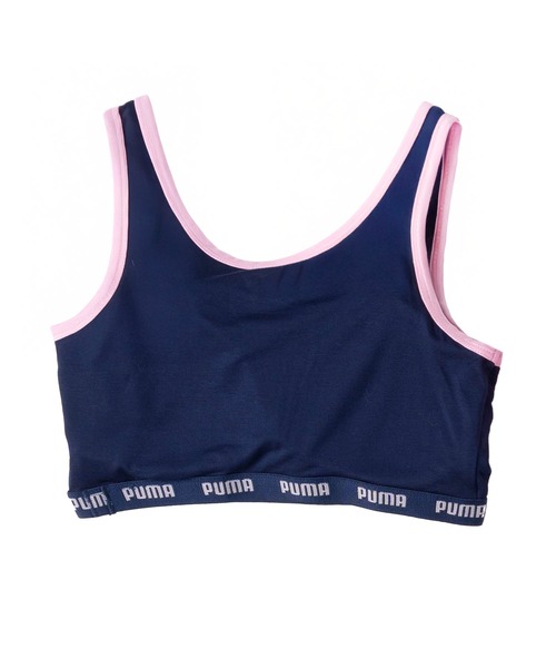 PUMA（プーマ）の「PUMA プーマ ガールズ ブランドロゴ RENU カップ付き ブラトップ スポーツブラ 快適インナー アンダーウェア（スポーツブラ・キッズ・ピンク/ネイビー/ブラック・150/160/140/165）」の5枚目の写真