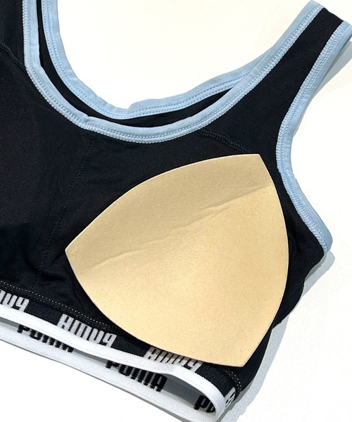 PUMA（プーマ）の「PUMA プーマ ガールズ ブランドロゴ RENU カップ付き ブラトップ スポーツブラ 快適インナー アンダーウェア（スポーツブラ・キッズ・ピンク/ネイビー/ブラック・150/160/140/165）」の9枚目の写真