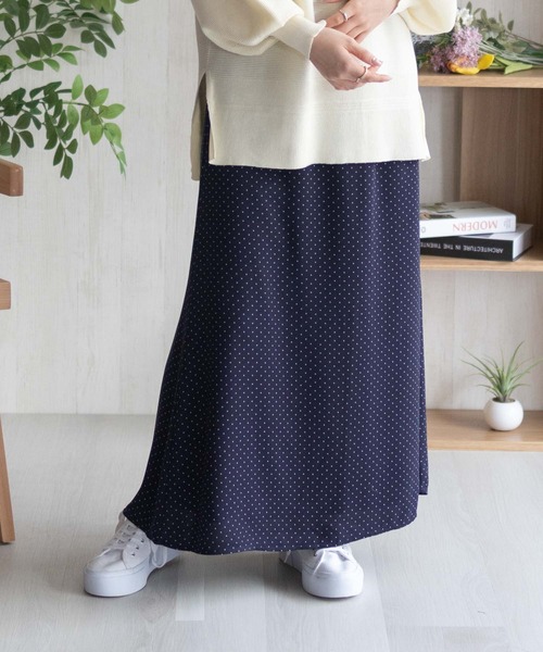HusHusH（ハッシュアッシュ）の「HusHusH ドット柄フレアスカート（スカート・レディース・ネイビー系/ブラック系/ホワイト系・L/M）」の3枚目の写真