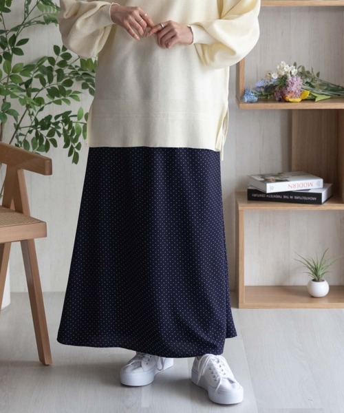 HusHusH（ハッシュアッシュ）の「HusHusH ドット柄フレアスカート（スカート・レディース・ネイビー系/ブラック系/ホワイト系・L/M）」の15枚目の写真