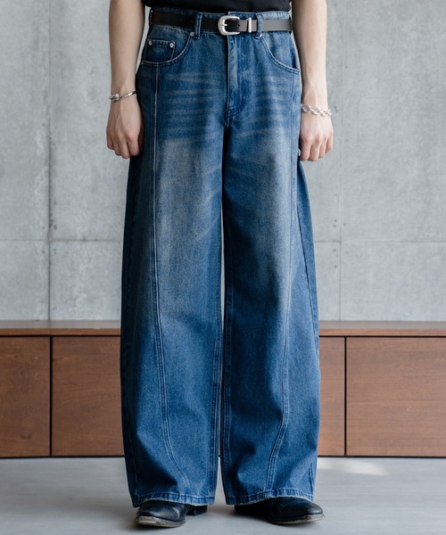 SINSS スイッチングオーバーデニム ブルー　Sサイズ Switching over denim / スイッチングオーバーデニム（デニム