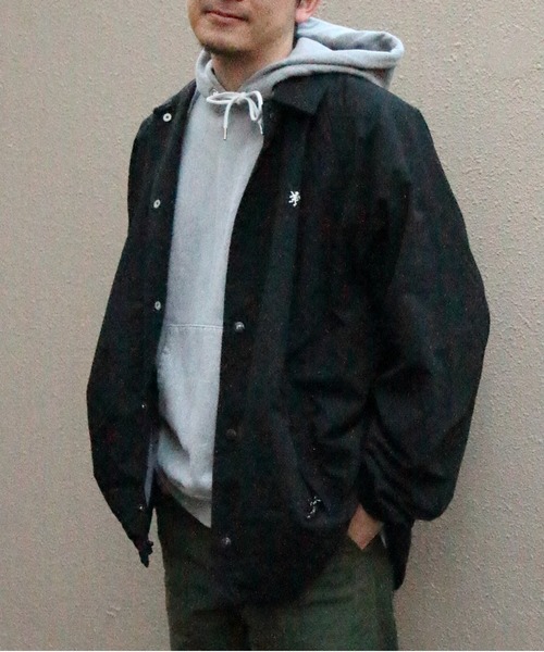 GYMPHLEX（ジムフレックス）の「GYMPHLEX/ジムフレックス　ハーフコート　HALF COAT　GY-A0685 RNW（ナイロンジャケット・メンズ・オリーブ/ブラック・M/L）」の2枚目の写真