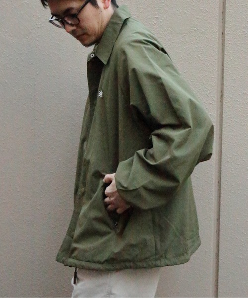 GYMPHLEX（ジムフレックス）の「GYMPHLEX/ジムフレックス　ハーフコート　HALF COAT　GY-A0685 RNW（ナイロンジャケット・メンズ・オリーブ/ブラック・M/L）」の7枚目の写真