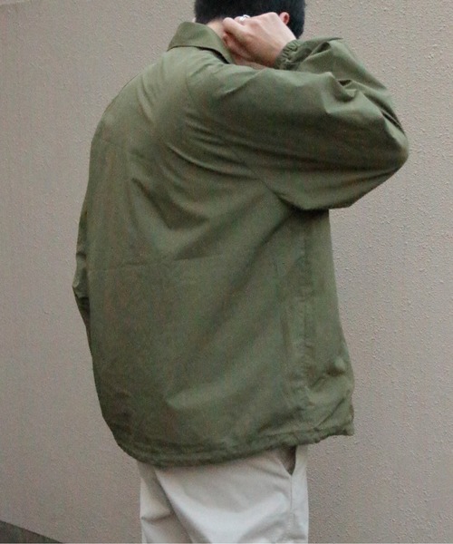 GYMPHLEX（ジムフレックス）の「GYMPHLEX/ジムフレックス　ハーフコート　HALF COAT　GY-A0685 RNW（ナイロンジャケット・メンズ・オリーブ/ブラック・M/L）」の8枚目の写真