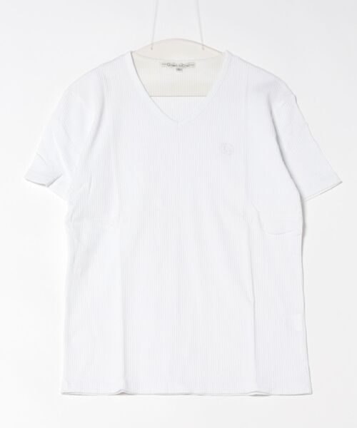 ARCHIVER（アーカイバ）の「●Growth by Grail●ワンポイント針抜きVネックT（Tシャツ/カットソー・メンズ・グレー/ブラック/ホワイト・MEDIUM/LARGE/X-LARGE）」の13枚目の写真
