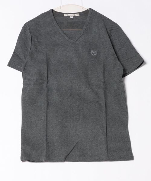 ARCHIVER（アーカイバ）の「●Growth by Grail●ワンポイント針抜きVネックT（Tシャツ/カットソー・メンズ・グレー/ブラック/ホワイト・MEDIUM/LARGE/X-LARGE）」の15枚目の写真