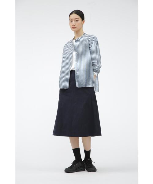 MARGARET HOWELL(マーガレットハウエル)の「COTTON TWILL(スカート・レディース・グレー系その他/ネイビー系1・1/2/3/0)」の1枚目の写真