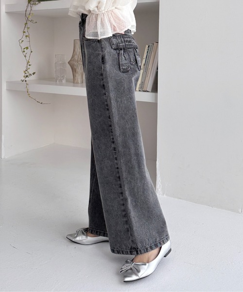 Heather（ヘザー）の「リボンポケットデニムパンツ 319866（デニム