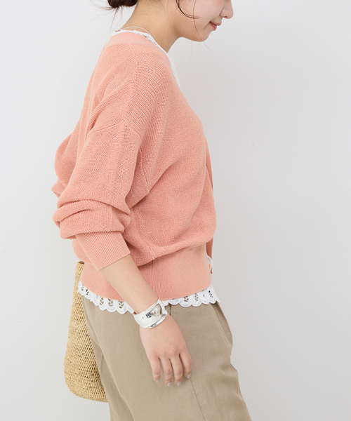 SLOBE IENA ベスト ジレ バテンレースベスト レディース