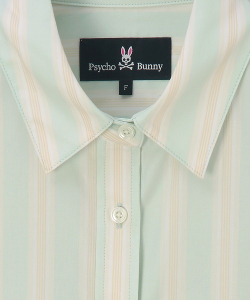 Psycho Bunny（サイコバニー）の「[WOMEN]ストライプ シャツ（シャツ/ブラウス・レディース・ライトブルー/ライトイエロー・FREE）」の7枚目の写真