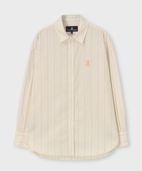 Psycho Bunny（サイコバニー）の「[WOMEN]ストライプ シャツ（シャツ/ブラウス・レディース・ライトブルー/ライトイエロー・FREE）」の14枚目の写真