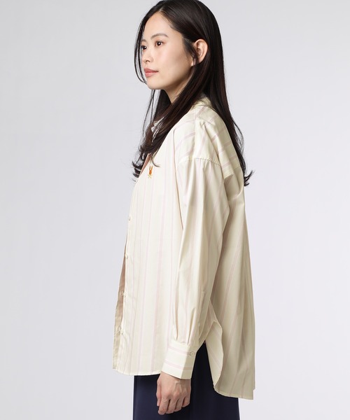 Psycho Bunny（サイコバニー）の「[WOMEN]ストライプ シャツ（シャツ/ブラウス・レディース・ライトブルー/ライトイエロー・FREE）」の11枚目の写真