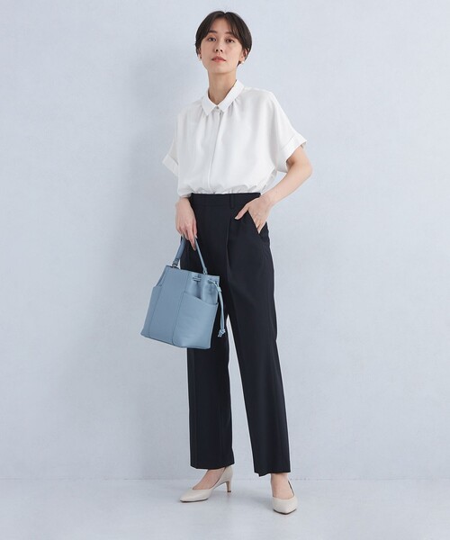 【新品】green label relaxing ワイド ショートスリーブシャツ 襟付き ワイド ショートスリーブ シャツ -ウォッシャブル・接触