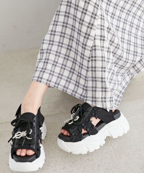 MAJESTIC LEGON(マジェスティックレゴン)の「2WAYデコリボンスポサン(サンダル・レディース・ブラック/アイボリー・SMALL/MEDIUM/LARGE)」の17枚目の写真