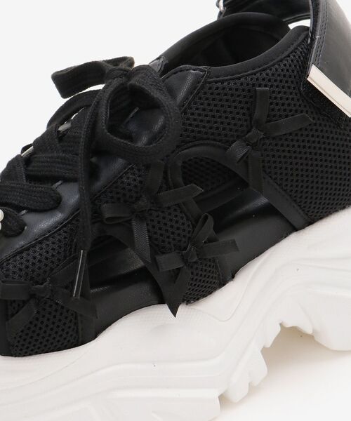 MAJESTIC LEGON(マジェスティックレゴン)の「2WAYデコリボンスポサン(サンダル・レディース・ブラック/アイボリー・SMALL/MEDIUM/LARGE)」の4枚目の写真