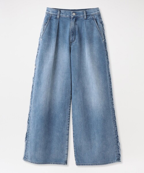 LOVELESS(ラブレス)の「サイドフリンジワイドデニム(デニムパンツ・レディース・ブルー系その他3/オフホワイト・34/36/38)」の13枚目の写真