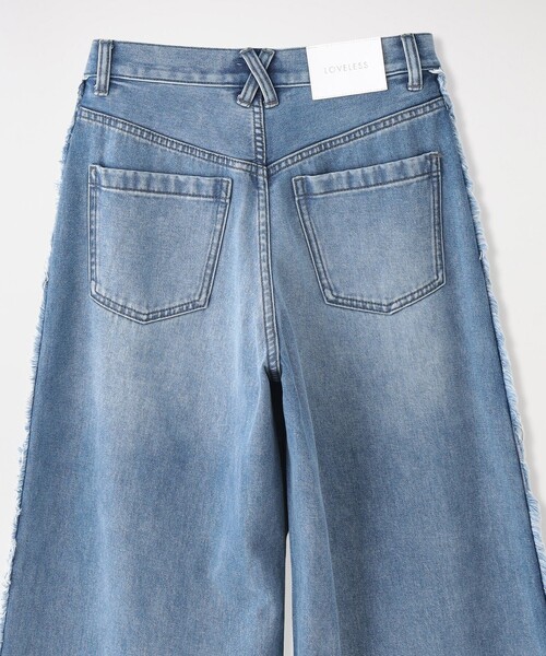 LOVELESS(ラブレス)の「サイドフリンジワイドデニム(デニムパンツ・レディース・ブルー系その他3/オフホワイト・34/36/38)」の16枚目の写真