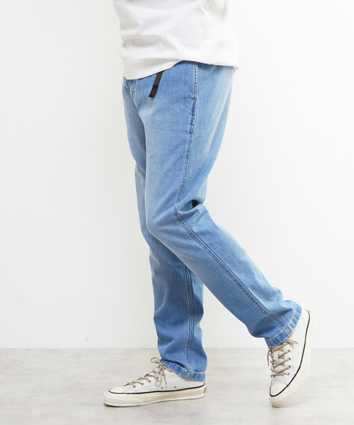 MEN'S MELROSE(メンズメルローズ)の「【Gramicci/グラミチ】ストレッチデニム NN-パンツ タイトクロップド | GMP5-SJP06(デニムパンツ・メンズ・サックスブルー/インディゴブルー・4/5/3)」の18枚目の写真