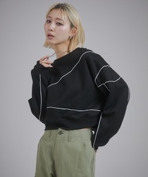 バイカラーステッチスウェットPO