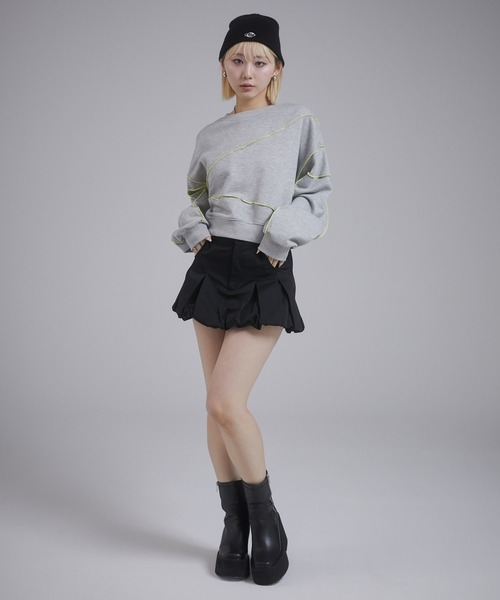 ENVYM(アンビー)の「バイカラーステッチスウェットPO(スウェット・レディース・ブラック/グレー/ダークグレー・FREE)」の21枚目の写真