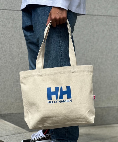 HELLY HANSEN（ヘリーハンセン）の「【HELLY HANSEN】Organic Cotton Logo Tote M オーガニックコットンロゴトートM（トートバッグ・メンズ・ブルー/ネイビー/レッド・ONE SIZE）」の3枚目の写真