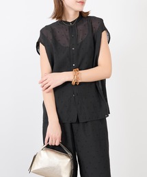 TICCA | 【TICCA】ドットエンブロイダリーフレンチシャツ(シャツ/ブラウス)