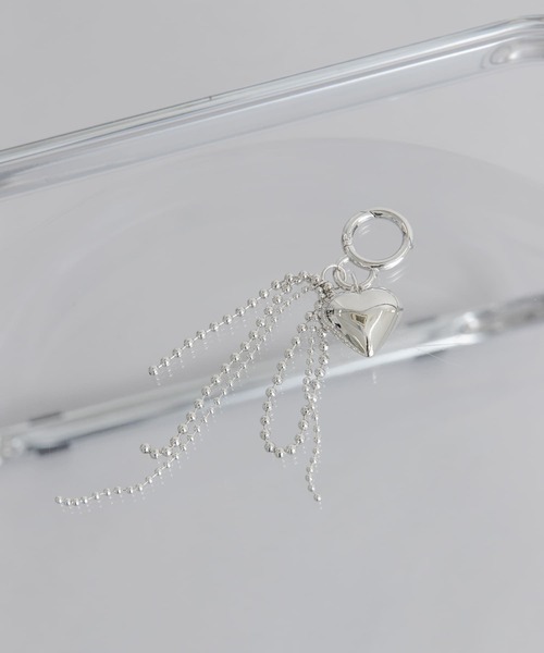 ハート付きボールチェーンチャーム（キーホルダー）｜KBF  