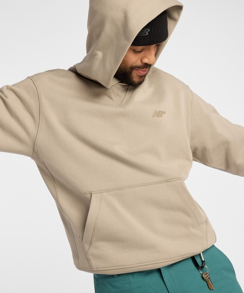 NEW BALANCE（ニューバランス）の「Numeric フレンチテリーフーディ（パーカー・メンズ・ベージュ/セージグリーン/グレイッシュベージュ・X-LARGE/LARGE/MEDIUM/SMALL）」の4枚目の写真