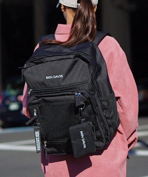 BEN DAVIS（ベンデイビス）の「《BEN DAVIS》BIG MESH DAYPACK 30L（バックパック/リュック・メンズ・ブラック×パープル/ブラック×レッド/ブラック×ホワイト・FREE）」の2枚目の写真