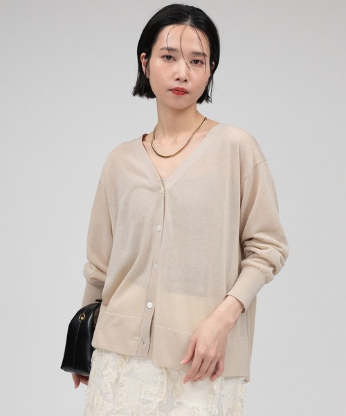 BABYLONE（バビロン）の「シアーフレアカーディガン（カーディガン/ボレロ・レディース・ブラック/ボルドー/ベージュ・フリー）」の15枚目の写真