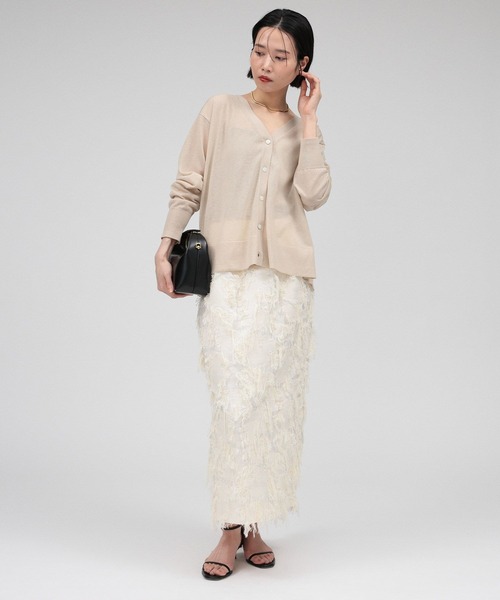 BABYLONE（バビロン）の「シアーフレアカーディガン（カーディガン/ボレロ・レディース・ブラック/ボルドー/ベージュ・フリー）」の17枚目の写真